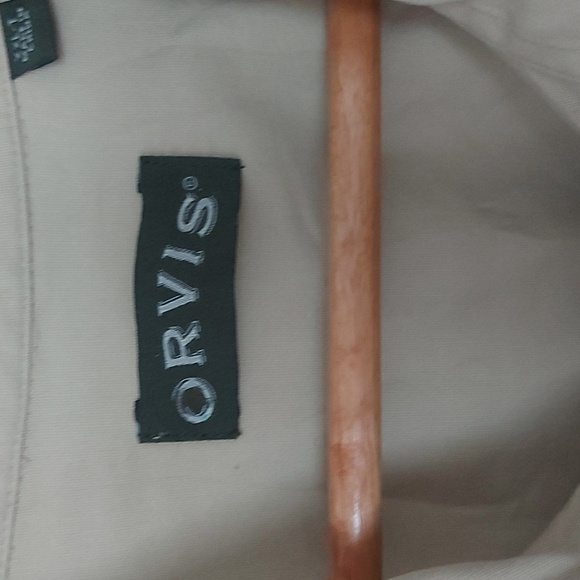Orvis Long Sleeve Heavy Button Up Camp/Fishing Shirt Beige Size XXLT - Picture 8 of 10
